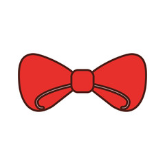 bow ribbon decoration christmas festive celebration vector illustration