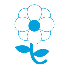 beautiful flower icon over white background vector illustration