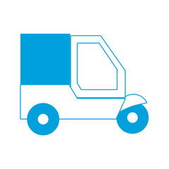 cargo truck icon over white background vector illustration
