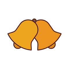 christmas bell jingle party decoration vector ilustration