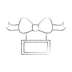 christmas board ribbon decoration celebration vector illustration