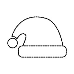 hat of santa christmas decoration element vector illustration