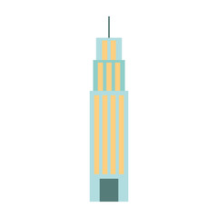 building tower skyscraper commercial business vector illustration