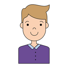 happy man icon over white background colorful design vector illustration