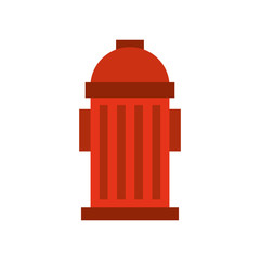 red fire hydrant on the street emergency equipment vector illustration