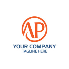 initial letter td linked round, logo orange