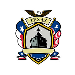 Texas Navy Battleship Flag Icon