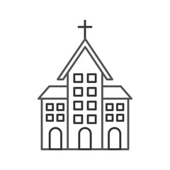 church building christian religion architecture vector illustration