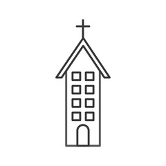 church building christian religion architecture vector illustration