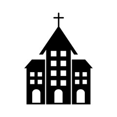 church building christian religion architecture vector illustration