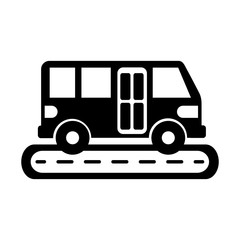 bus street service public urban vehicle vector illustration
