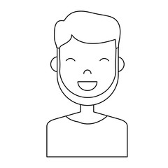 Obraz na płótnie Canvas happy man icon over white background vector illustration