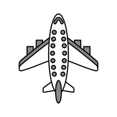 airplane transport commercial passenger business vector illustration