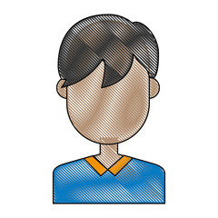 avatar man icon over white background colorful design vector illustration