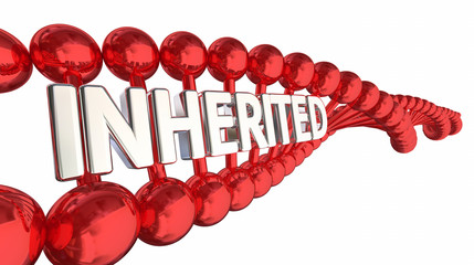 Inherited Genetics Hereditary Traits DNA 3d Illustration