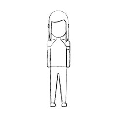 avatar woman icon over white background vector illustration