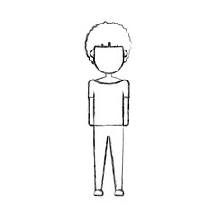 avatar man standing icon over white background vector illustration