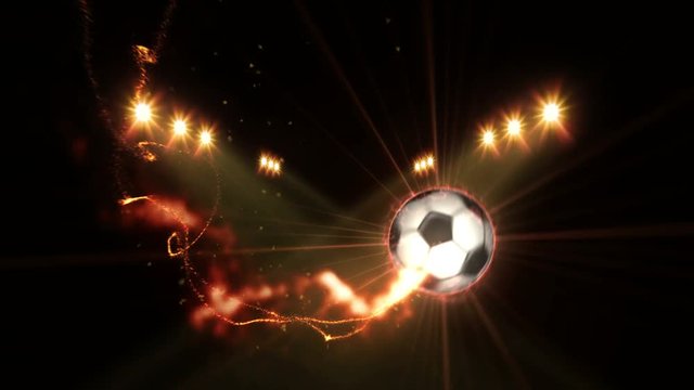 サッカーボール スポットライト 夜景