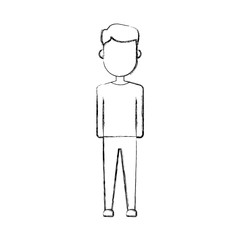 avatar man standing icon over white background vector illustration
