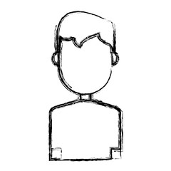 avatar man icon over white background vector illustration