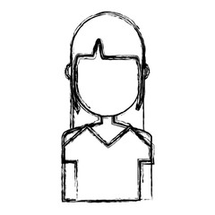 avatar woman icon over white background vector illustration