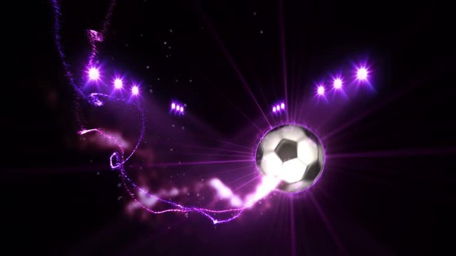 サッカーボール スポットライト 夜景