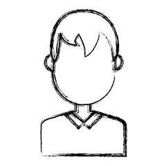 avatar man icon over white background vector illustration