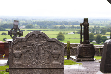 Fototapeta premium Ancient gravestones Rock of Cashel, Ireland