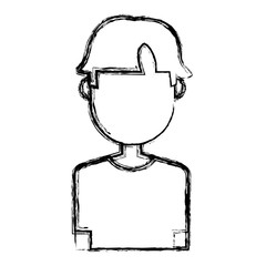 avatar man icon over white background vector illustration