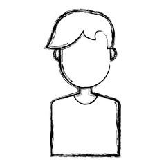 avatar man icon over white background vector illustration