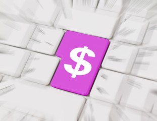 Dollarzeichen auf der Tastatur
