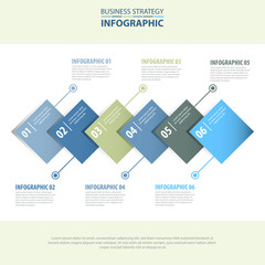 business infographics design template blue grey color tone