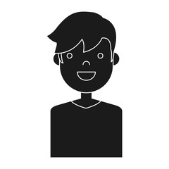 happy man icon over white background vector illustration