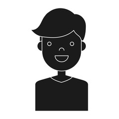 happy man icon over white background vector illustration