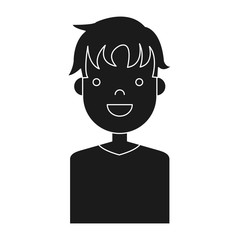 happy man icon over white background vector illustration