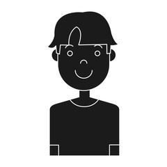 happy man icon over white background vector illustration