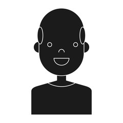 happy man icon over white background vector illustration