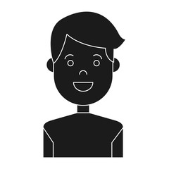 happy man icon over white background vector illustration