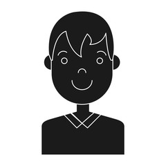 happy man icon over white background vector illustration