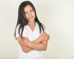 Fototapeta premium Itching in the Arm of women