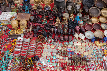 Nepalese traditional handicrafts and souvenirs, Kathmandu, Nepal.