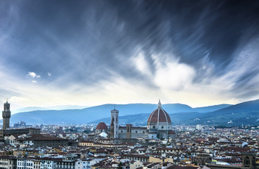 Fototapeta premium Florence, Italy during beautiful sunset