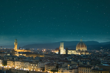 Fototapeta premium Florence, Italy at night