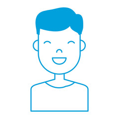 happy man icon over white background colorful design vector illustration