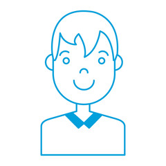 happy man icon over white background colorful design vector illustration