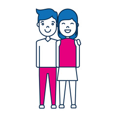 Obraz na płótnie Canvas happy couple icon over white background colorful design vector illustration