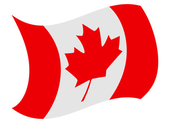 Obraz premium canada flag moved by the wind