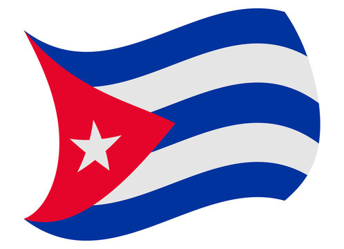 cuba flag moved by the wind