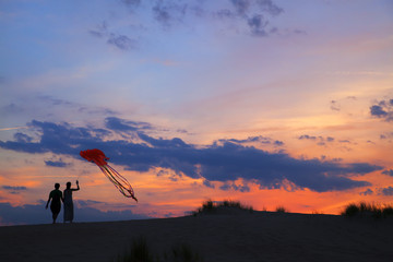 Fototapeta na wymiar Sunset on the Dunes, Outer Banks, NC