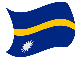 nauru flag moved by the wind